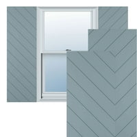 Ekena Millwork 12 W 41 h true Fit PVC diagonală șipcă stil Modern fix Mount obloane, albastru liniștit