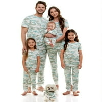 Derek inima Camo imprimare potrivire familie Pijamale Kid ' s unise Sleepwear Set, 2 piese, dimensiuni XS-XL