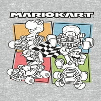 Tricou Grafic Mario Kart Boys Friend Group, Pachet 2, Mărimi 4-18
