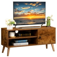 Lacoo Suport TV din lemn pentru televizoare de până la 45 Stand Modern cu rafturi