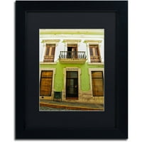 Marcă comercială Fine Art Old San Juan 5 Canvas Art de CATeyes, negru mat, cadru negru