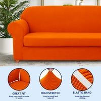 Husă pentru canapea Subrte Husă cu husă pentru scaun cu pernă extensibilă suplimentară, canapea XL, portocaliu