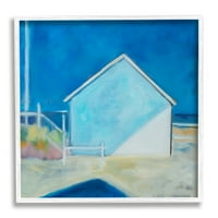 Stupell Indtries contemporan Plaja sapa peisaj moale Minimal Blue Waters, 17, Design de Snne Marie