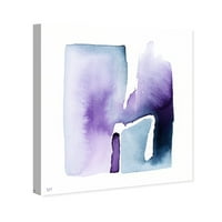 Runway Avenue Abstract Wall Art Canvas Printuri 'Violetas' Acuarelă-Violet, Albastru