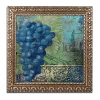 Marcă comercială Fine Art Vino Blu Two Canvas Art by Color Bakery Gold ornamentate Frame